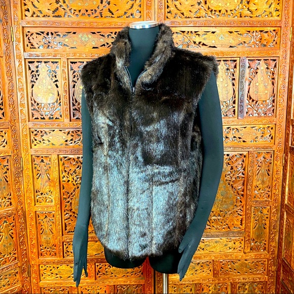 Giacca Gallery Company Reversible Fur Vest - Picture 8 of 12